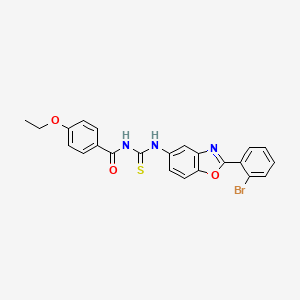 molecular formula C23H18BrN3O3S B3936224 N-({[2-(2-bromophenyl)-1,3-benzoxazol-5-yl]amino}carbonothioyl)-4-ethoxybenzamide 