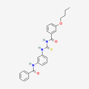 molecular formula C25H25N3O3S B3936232 N-({[3-(benzoylamino)phenyl]amino}carbonothioyl)-3-butoxybenzamide 