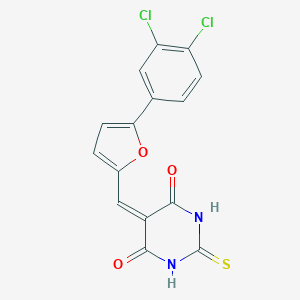 5-{[5-(3,4-dichlorophenyl)furan-2-yl]methylidene}-2-sulfanylidene-1,3-diazinane-4,6-dione