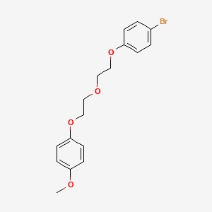 molecular formula C17H19BrO4 B3936251 1-bromo-4-{2-[2-(4-methoxyphenoxy)ethoxy]ethoxy}benzene 