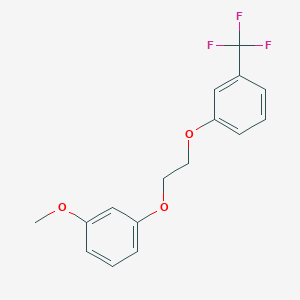 molecular formula C16H15F3O3 B3936254 1-methoxy-3-{2-[3-(trifluoromethyl)phenoxy]ethoxy}benzene 