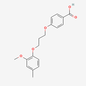 molecular formula C18H20O5 B3936277 4-[3-(2-methoxy-4-methylphenoxy)propoxy]benzoic acid 