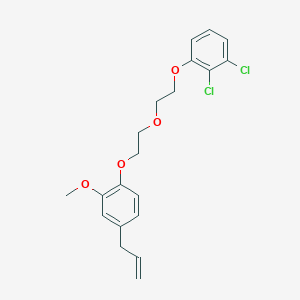 molecular formula C20H22Cl2O4 B3936280 1-{2-[2-(4-allyl-2-methoxyphenoxy)ethoxy]ethoxy}-2,3-dichlorobenzene 
