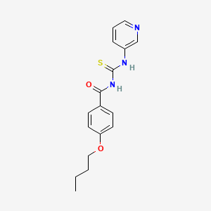 molecular formula C17H19N3O2S B3936299 4-butoxy-N-[(3-pyridinylamino)carbonothioyl]benzamide 