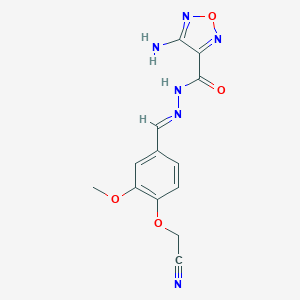 molecular formula C13H12N6O4 B393630 4-amino-N'-[4-(cyanomethoxy)-3-methoxybenzylidene]-1,2,5-oxadiazole-3-carbohydrazide 