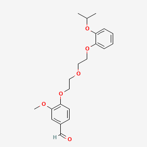 molecular formula C21H26O6 B3936344 4-{2-[2-(2-isopropoxyphenoxy)ethoxy]ethoxy}-3-methoxybenzaldehyde 