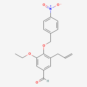 molecular formula C19H19NO5 B3936347 3-allyl-5-ethoxy-4-[(4-nitrobenzyl)oxy]benzaldehyde 