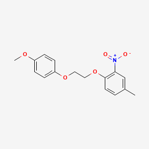 molecular formula C16H17NO5 B3936351 1-[2-(4-methoxyphenoxy)ethoxy]-4-methyl-2-nitrobenzene 