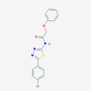 molecular formula C16H12BrN3O2S B393636 N-[5-(4-bromophenyl)-1,3,4-thiadiazol-2-yl]-2-phenoxyacetamide 