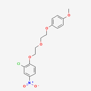 molecular formula C17H18ClNO6 B3936363 2-chloro-1-{2-[2-(4-methoxyphenoxy)ethoxy]ethoxy}-4-nitrobenzene 