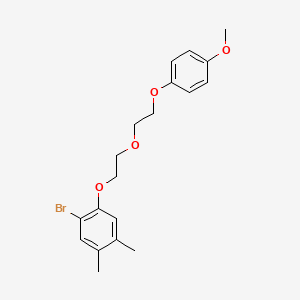 molecular formula C19H23BrO4 B3936370 1-bromo-2-{2-[2-(4-methoxyphenoxy)ethoxy]ethoxy}-4,5-dimethylbenzene 