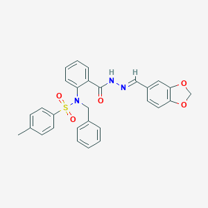 molecular formula C29H25N3O5S B393639 N-(2-{[2-(1,3-benzodioxol-5-ylmethylene)hydrazino]carbonyl}phenyl)-N-benzyl-4-methylbenzenesulfonamide 
