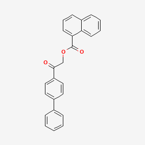 molecular formula C25H18O3 B3936390 2-(4-biphenylyl)-2-oxoethyl 1-naphthoate 