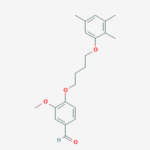 molecular formula C21H26O4 B3936394 3-methoxy-4-[4-(2,3,5-trimethylphenoxy)butoxy]benzaldehyde 