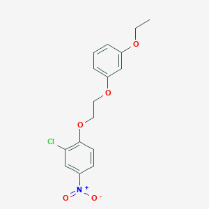 molecular formula C16H16ClNO5 B3936396 2-chloro-1-[2-(3-ethoxyphenoxy)ethoxy]-4-nitrobenzene 
