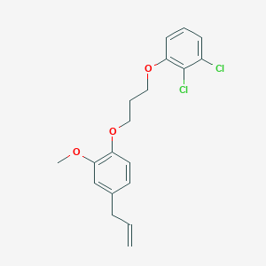molecular formula C19H20Cl2O3 B3936404 1-[3-(4-allyl-2-methoxyphenoxy)propoxy]-2,3-dichlorobenzene 
