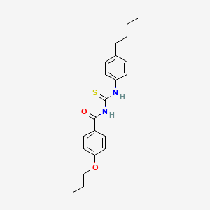 molecular formula C21H26N2O2S B3936416 N-{[(4-butylphenyl)amino]carbonothioyl}-4-propoxybenzamide 