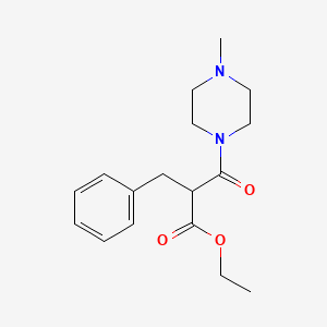 molecular formula C17H24N2O3 B3936434 ethyl 2-benzyl-3-(4-methyl-1-piperazinyl)-3-oxopropanoate 
