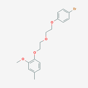 molecular formula C18H21BrO4 B3936441 1-{2-[2-(4-bromophenoxy)ethoxy]ethoxy}-2-methoxy-4-methylbenzene 