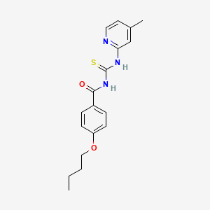 molecular formula C18H21N3O2S B3936444 4-butoxy-N-{[(4-methyl-2-pyridinyl)amino]carbonothioyl}benzamide 