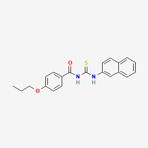 molecular formula C21H20N2O2S B3936448 N-[(2-naphthylamino)carbonothioyl]-4-propoxybenzamide 
