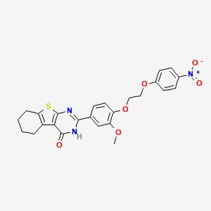 molecular formula C25H23N3O6S B3936475 2-{3-methoxy-4-[2-(4-nitrophenoxy)ethoxy]phenyl}-5,6,7,8-tetrahydro[1]benzothieno[2,3-d]pyrimidin-4(3H)-one 