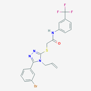 molecular formula C20H16BrF3N4OS B393648 2-{[4-allyl-5-(3-bromophenyl)-4H-1,2,4-triazol-3-yl]sulfanyl}-N-[3-(trifluoromethyl)phenyl]acetamide CAS No. 311775-71-0