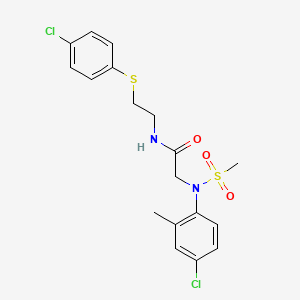 N~2~-(4-chloro-2-methylphenyl)-N~1~-{2-[(4-chlorophenyl)thio]ethyl}-N~2~-(methylsulfonyl)glycinamide
