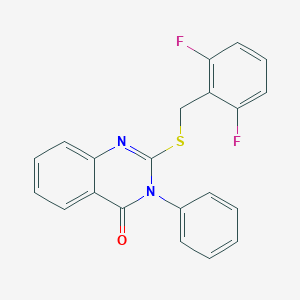 molecular formula C21H14F2N2OS B393651 2-[(2,6-difluorobenzyl)sulfanyl]-3-phenyl-4(3H)-quinazolinone 