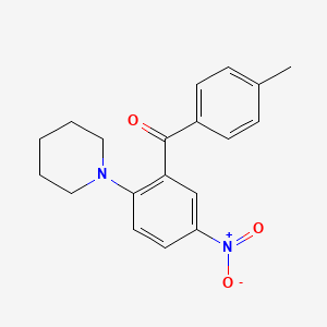 molecular formula C19H20N2O3 B3936510 (4-methylphenyl)[5-nitro-2-(1-piperidinyl)phenyl]methanone 