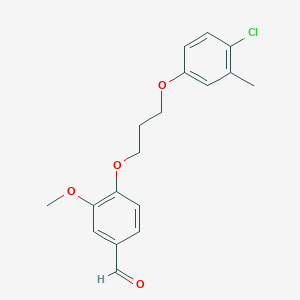 molecular formula C18H19ClO4 B3936532 4-[3-(4-chloro-3-methylphenoxy)propoxy]-3-methoxybenzaldehyde 