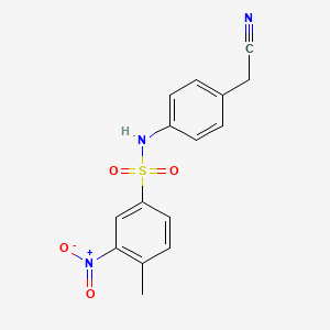 molecular formula C15H13N3O4S B3936540 N-[4-(cyanomethyl)phenyl]-4-methyl-3-nitrobenzenesulfonamide 