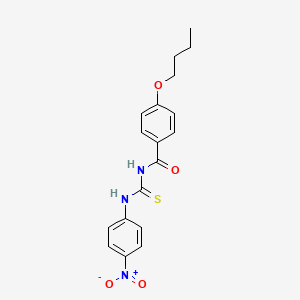 molecular formula C18H19N3O4S B3936556 4-butoxy-N-{[(4-nitrophenyl)amino]carbonothioyl}benzamide 