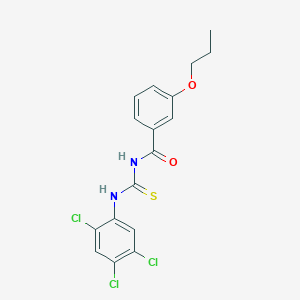 3-propoxy-N-{[(2,4,5-trichlorophenyl)amino]carbonothioyl}benzamide