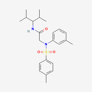 molecular formula C23H32N2O3S B3936572 N~1~-(1-isopropyl-2-methylpropyl)-N~2~-(3-methylphenyl)-N~2~-[(4-methylphenyl)sulfonyl]glycinamide 