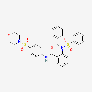 molecular formula C30H29N3O6S2 B3936578 2-[benzyl(phenylsulfonyl)amino]-N-[4-(4-morpholinylsulfonyl)phenyl]benzamide 