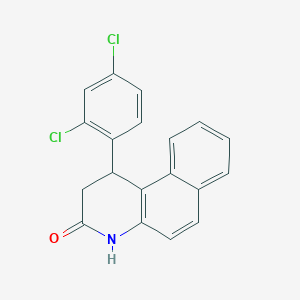 molecular formula C19H13Cl2NO B3936587 1-(2,4-dichlorophenyl)-1,4-dihydrobenzo[f]quinolin-3(2H)-one 