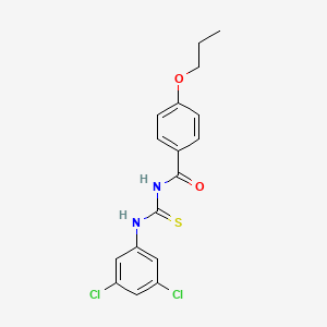 molecular formula C17H16Cl2N2O2S B3936594 N-{[(3,5-dichlorophenyl)amino]carbonothioyl}-4-propoxybenzamide 