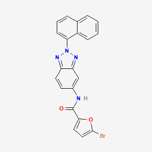 molecular formula C21H13BrN4O2 B3936620 5-bromo-N-[2-(1-naphthyl)-2H-1,2,3-benzotriazol-5-yl]-2-furamide 