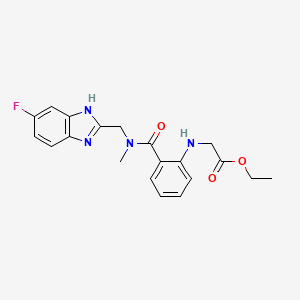 molecular formula C20H21FN4O3 B3936633 ethyl [(2-{[[(6-fluoro-1H-benzimidazol-2-yl)methyl](methyl)amino]carbonyl}phenyl)amino]acetate 