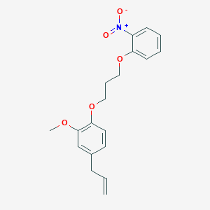 molecular formula C19H21NO5 B3936635 4-allyl-2-methoxy-1-[3-(2-nitrophenoxy)propoxy]benzene 