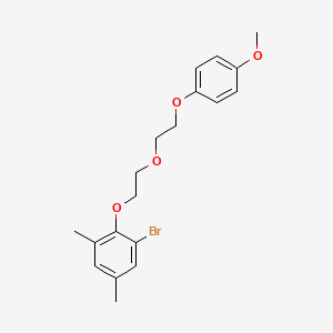molecular formula C19H23BrO4 B3936651 1-bromo-2-{2-[2-(4-methoxyphenoxy)ethoxy]ethoxy}-3,5-dimethylbenzene 