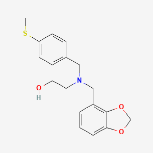molecular formula C18H21NO3S B3936661 2-{(1,3-benzodioxol-4-ylmethyl)[4-(methylthio)benzyl]amino}ethanol 