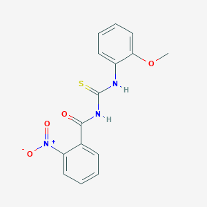 molecular formula C15H13N3O4S B3936671 N-{[(2-methoxyphenyl)amino]carbonothioyl}-2-nitrobenzamide 