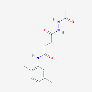 molecular formula C14H19N3O3 B3936717 4-(2-acetylhydrazino)-N-(2,5-dimethylphenyl)-4-oxobutanamide 
