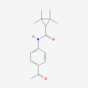 molecular formula C16H21NO2 B393672 N-(4-acetylphenyl)-2,2,3,3-tetramethylcyclopropanecarboxamide 