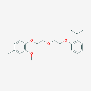 molecular formula C22H30O4 B3936735 1-isopropyl-2-{2-[2-(2-methoxy-4-methylphenoxy)ethoxy]ethoxy}-4-methylbenzene 