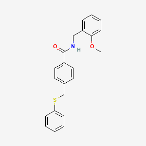 molecular formula C22H21NO2S B3936743 N-(2-methoxybenzyl)-4-[(phenylthio)methyl]benzamide 
