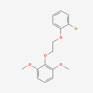 molecular formula C16H17BrO4 B3936745 2-[2-(2-bromophenoxy)ethoxy]-1,3-dimethoxybenzene 