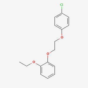 molecular formula C16H17ClO3 B3936749 1-[2-(4-chlorophenoxy)ethoxy]-2-ethoxybenzene CAS No. 6472-64-6